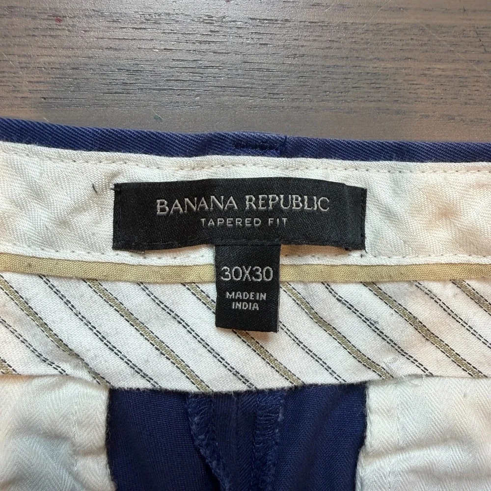 Banana Republic Pants Men 30x30 Tapered Fit Tailoring Performance Smart‎ Preppy